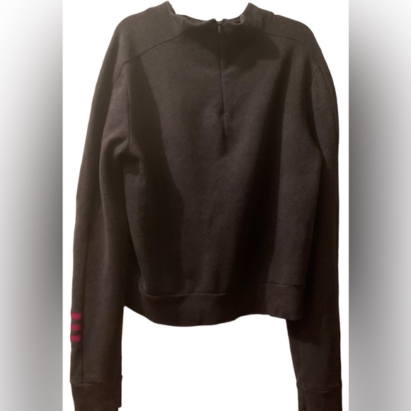 Sweater -Adidas Gray Cropped Long Sleeve Sweater (UC) - Picture 2 of 6